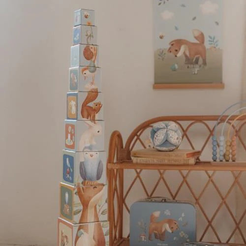 Little Dutch - Building Blocks, Cardboard - Forest Friends - Swanky Boutique Malta