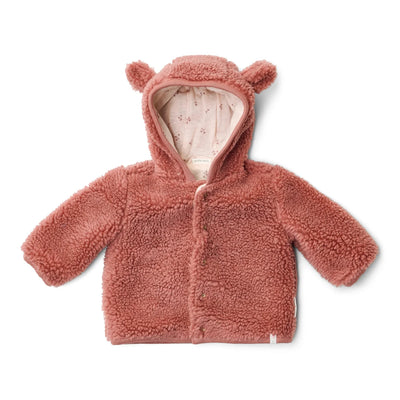 Little Dutch - Cardigan Teddy Ears, Teddy Fabric - Pink Blush - Swanky Boutique Malta 