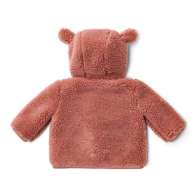 Little Dutch - Cardigan Teddy Ears, Teddy Fabric - Pink Blush - Swanky Boutique Malta 
