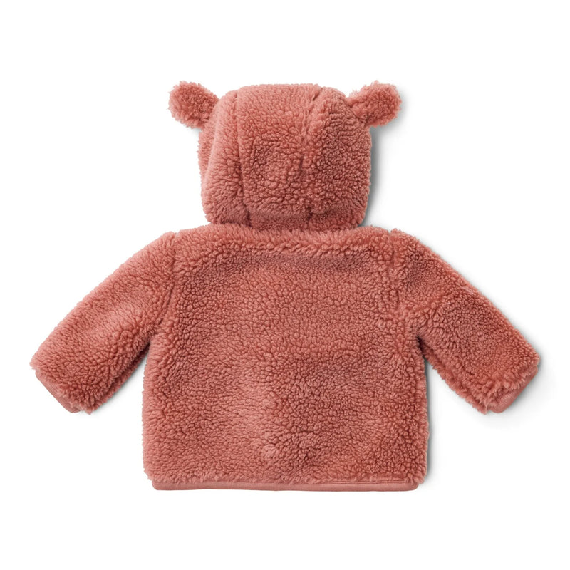 Little Dutch - Cardigan Teddy Ears, Teddy Fabric - Pink Blush - Swanky Boutique Malta 