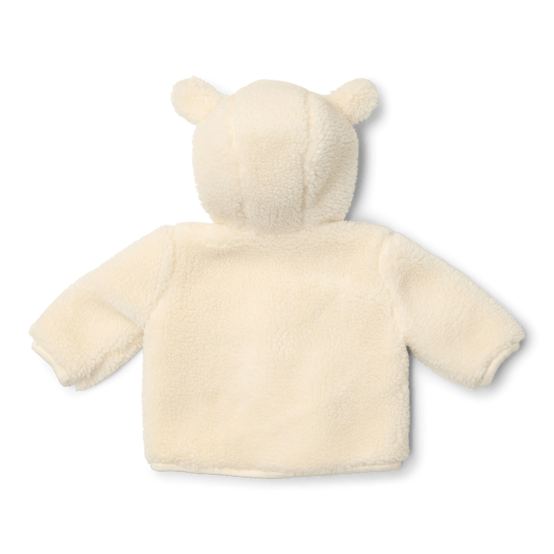 Little Dutch - Cardigan Teddy Ears, Teddy Fabric Off White - Newborn Naturals - Swanky Boutique Malta