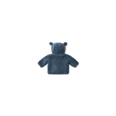 Little Dutch - Cardigan Teddy Ears, Teddy Fabric, Stone Blue - Forest Friends - Swanky Boutique Malta
