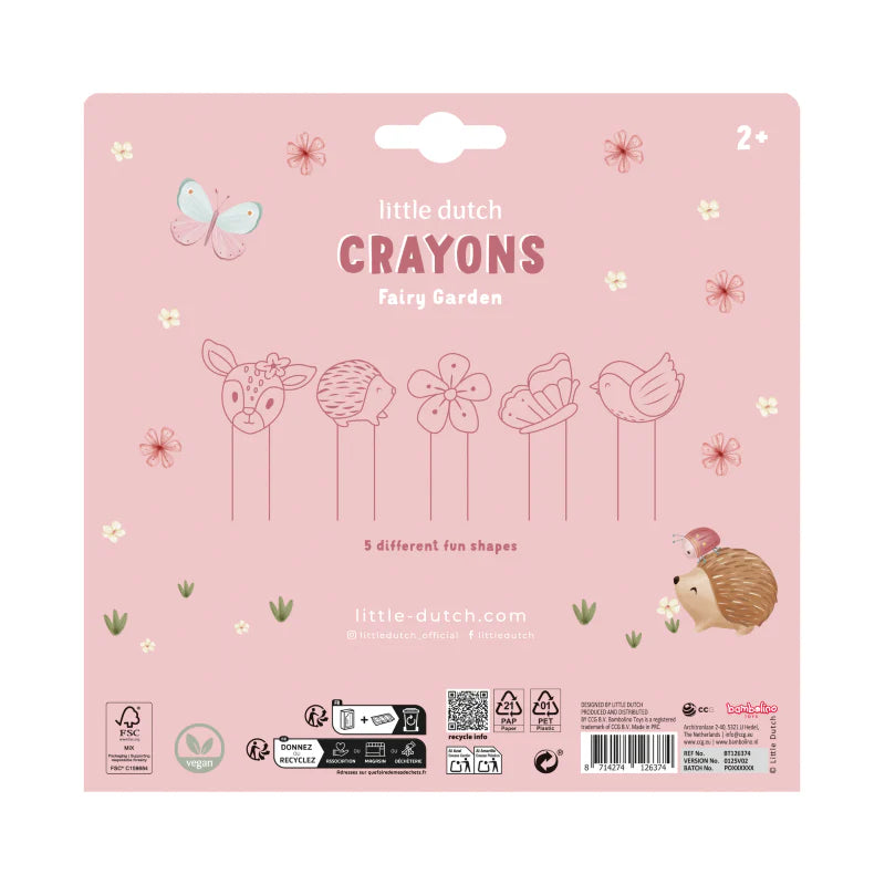 Little Dutch - Crayons - Fairy Garden (5 Pack) - Swanky Boutique Malta 
