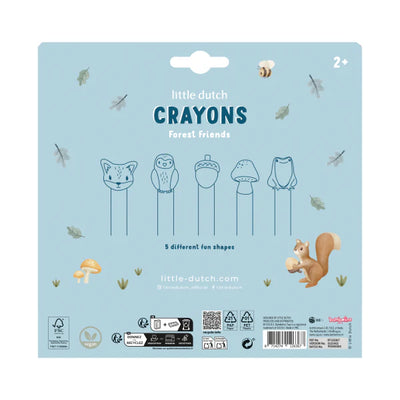 Little Dutch - Crayons - Forest Friends (5 Pack) - Swanky Boutique Malta 