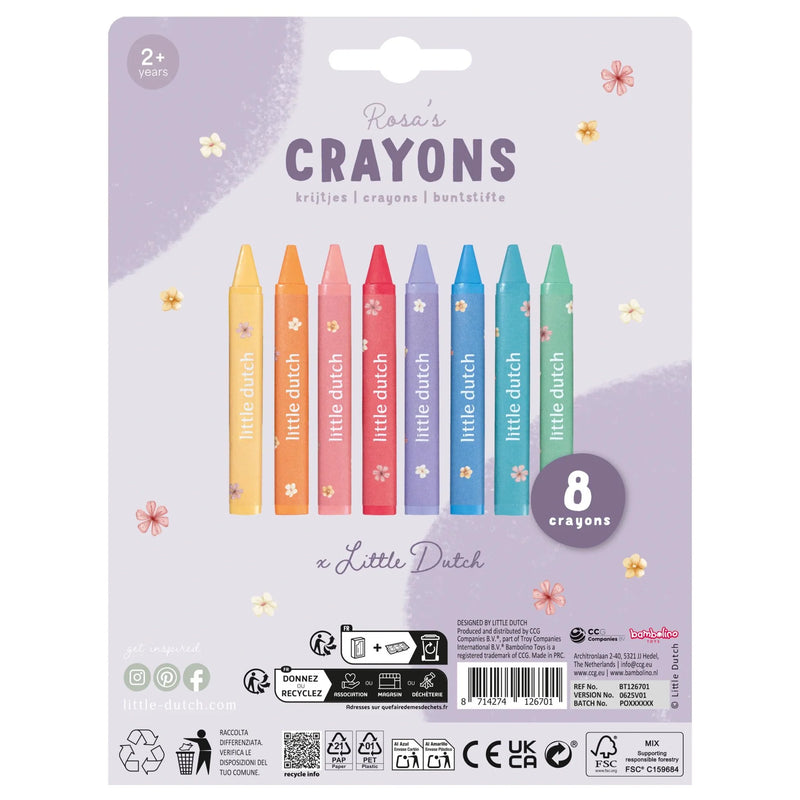Little Dutch - Crayons - Rosa and Friends - Swanky Boutique Malta