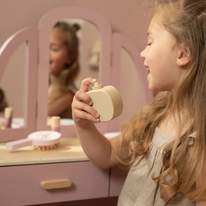 Little Dutch - Dressing Table with Stool & Accessories  – Pink - Swanky Boutique Malta
