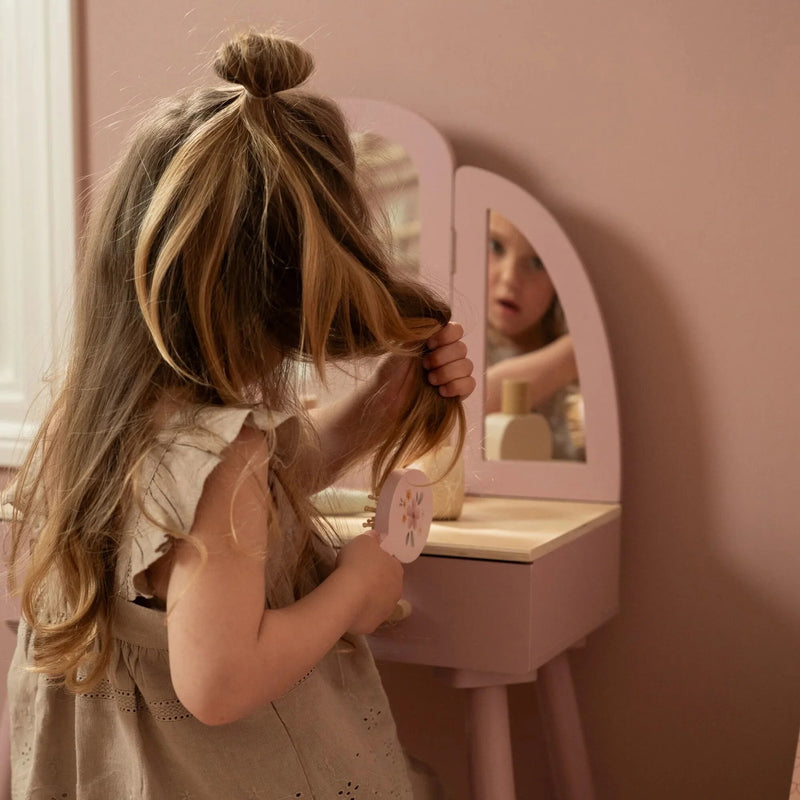 Little Dutch - Dressing Table with Stool & Accessories  – Pink - Swanky Boutique Malta