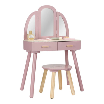 Little Dutch - Dressing Table with Stool & Accessories  – Pink - Swanky Boutique Malta