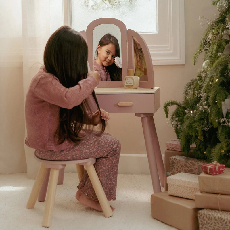 Little Dutch - Dressing Table with Stool & Accessories  – Pink - Swanky Boutique Malta