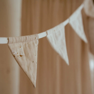 Little Dutch - Garland with Flags - Beige - Newborn Naturals - Little Goose - Swanky Boutique Malta 