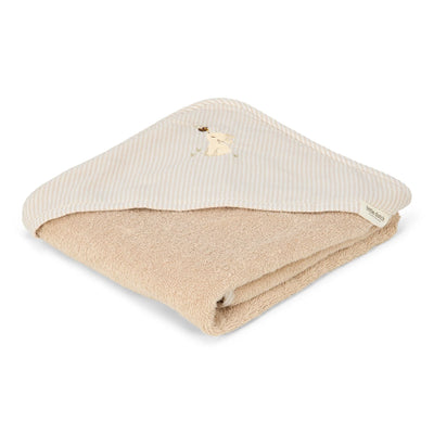 Little Dutch - Hooded Towel - Beige - 75 x 75 - Newborn Naturals - Baby Bunny - Swanky Boutique Malta 