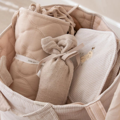 Little Dutch - Hooded Towel - Beige - 75 x 75 - Newborn Naturals - Baby Bunny - Swanky Boutique Malta 