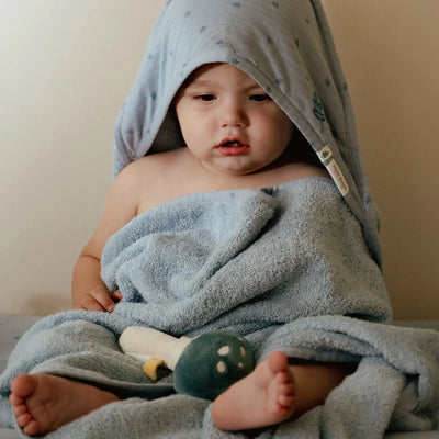 Little Dutch - Hooded Towel - Pure Denim Blue - Swanky Boutique Malta 
