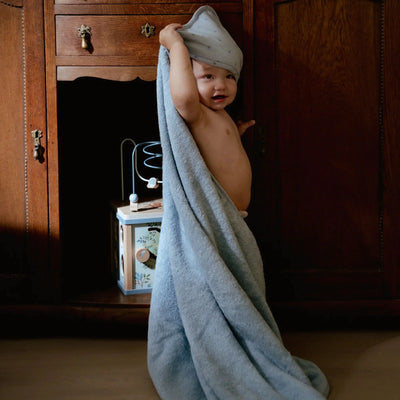 Little Dutch - Hooded Towel - Pure Denim Blue - Swanky Boutique Malta 