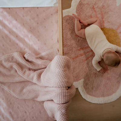 Little Dutch - Knitted Blanket - Pure Blossom Pink - Swanky Boutique Malta 