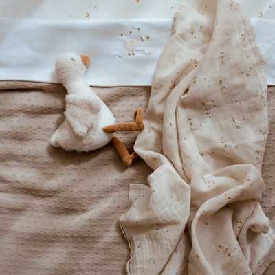 Little Dutch - Knitted Blanket - Pure Soft Beige - Swanky Boutique Malta 