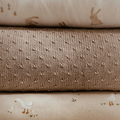Little Dutch - Knitted Blanket - Pure Soft Beige - Swanky Boutique Malta 
