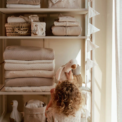 Little Dutch - Knitted Blanket - Pure Soft Beige - Swanky Boutique Malta 