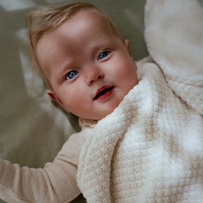 Little Dutch - Knitted Blanket - Pure Soft White - Swanky Boutique Malta 