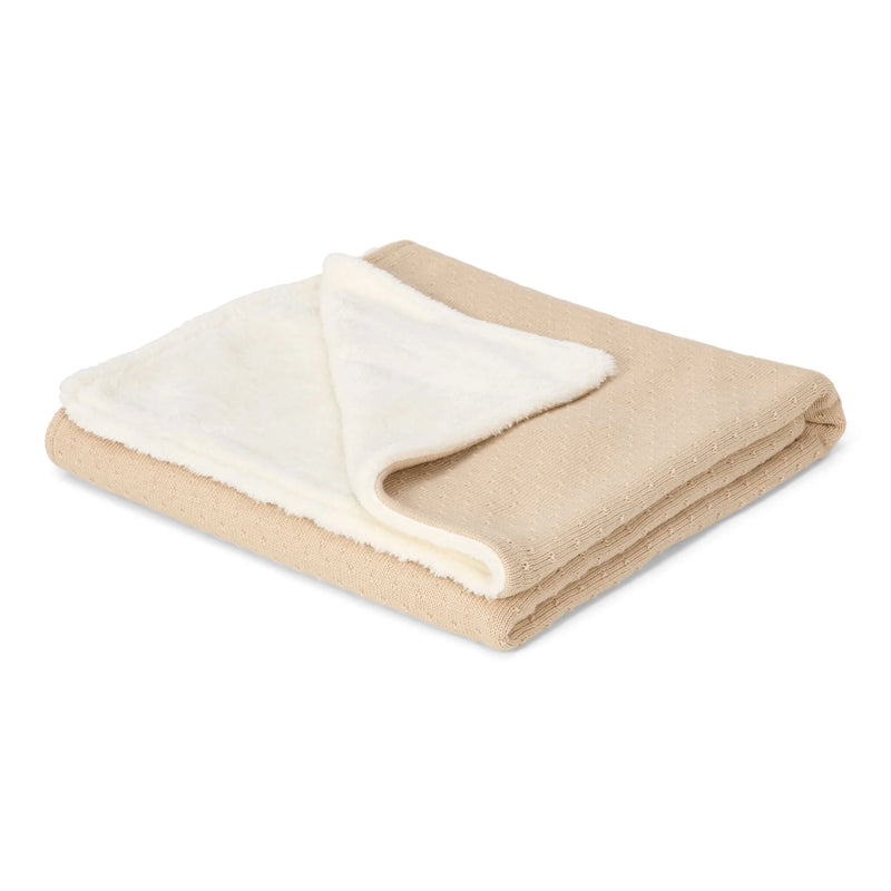 Little Dutch - Knitted Fleece Blanket - Pure Soft Beige - Swanky Boutique Malta 