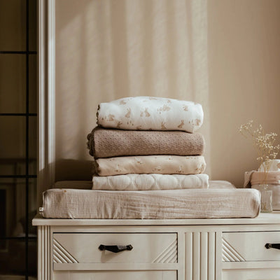 Little Dutch - Knitted Fleece Blanket - Pure Soft Beige - Swanky Boutique Malta 