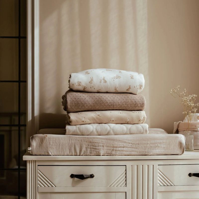 Little Dutch - Knitted Fleece Blanket - Pure Soft Beige - Swanky Boutique Malta 