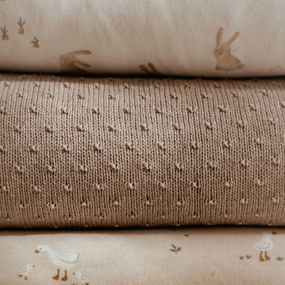 Little Dutch - Knitted Fleece Blanket - Pure Soft Beige - Swanky Boutique Malta 