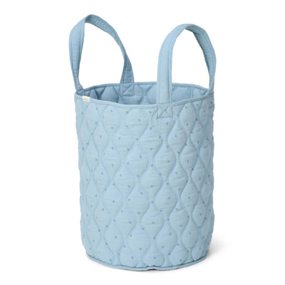 Little Dutch - Large Storage Basket, Quilted - Pure Denim Blue - Swanky Boutique Malta