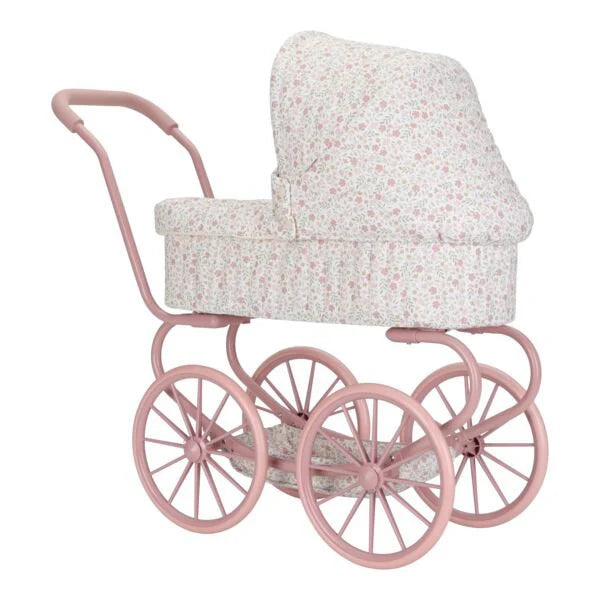 Little Dutch - Metal Doll Pram - Soft Flowers - Swanky Boutique Malta