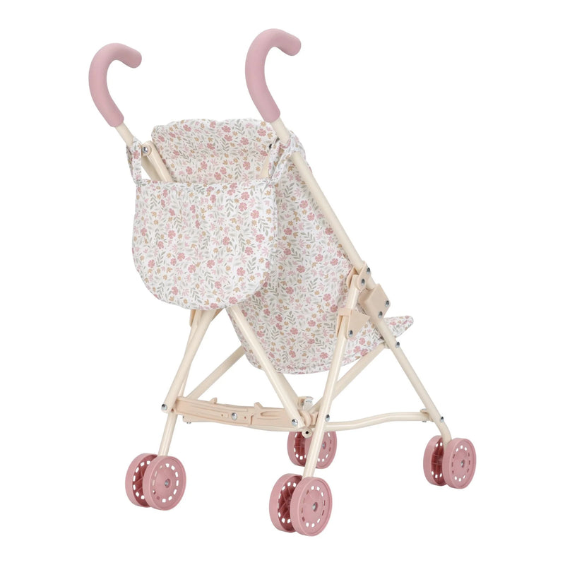 Little Dutch - Metal Doll Stroller - Soft Flowers (New Version) - Swanky Boutique Malta