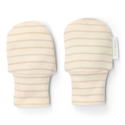 Little Dutch - Mittens -  Beige - one size - Newborn Naturals - Stripe - Swanky Boutique Malta 