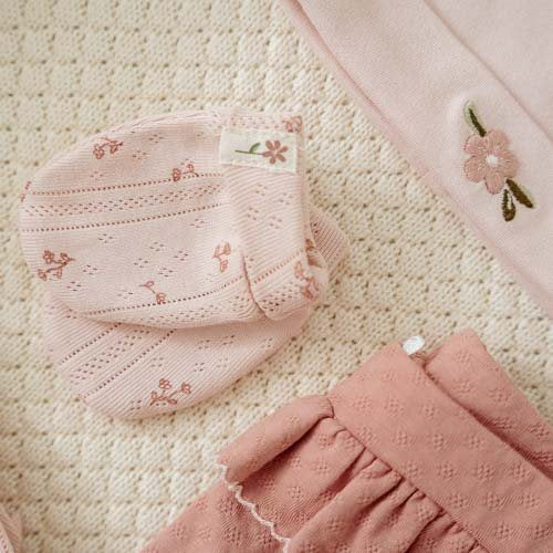 Little Dutch - Mittens, Pink - Fairy Flowers (One Size) - Swanky Boutique Malta 