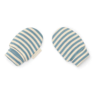 Little Dutch - Mittens, Pink -Stone Blue Stripe - Forest Friends - Swanky Boutique Malta