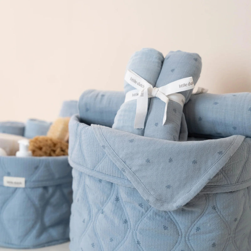 Little Dutch - Muslin Swaddles Blue (2 Pack 70x 70) - Swanky Boutique Malta 