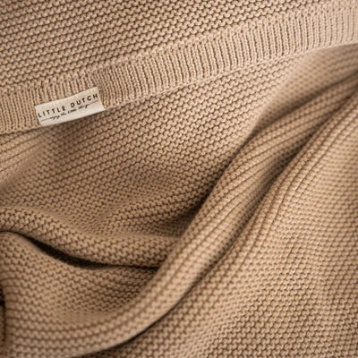 Little Dutch - Knitted bassinet blanket Beige - Swanky Boutique