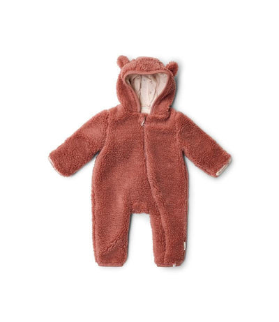 Little Dutch - One-Piece Suit Teddy Ears, Teddy Fabric - Pink Blush - Swanky Boutique Malta