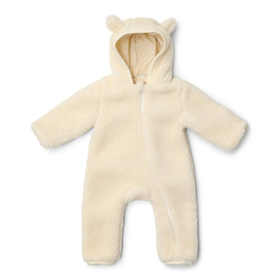 Little Dutch - One-Piece Suit Teddy Ears, Teddy Fabric Off White - Newborn Naturals - Swanky Boutique Malta 