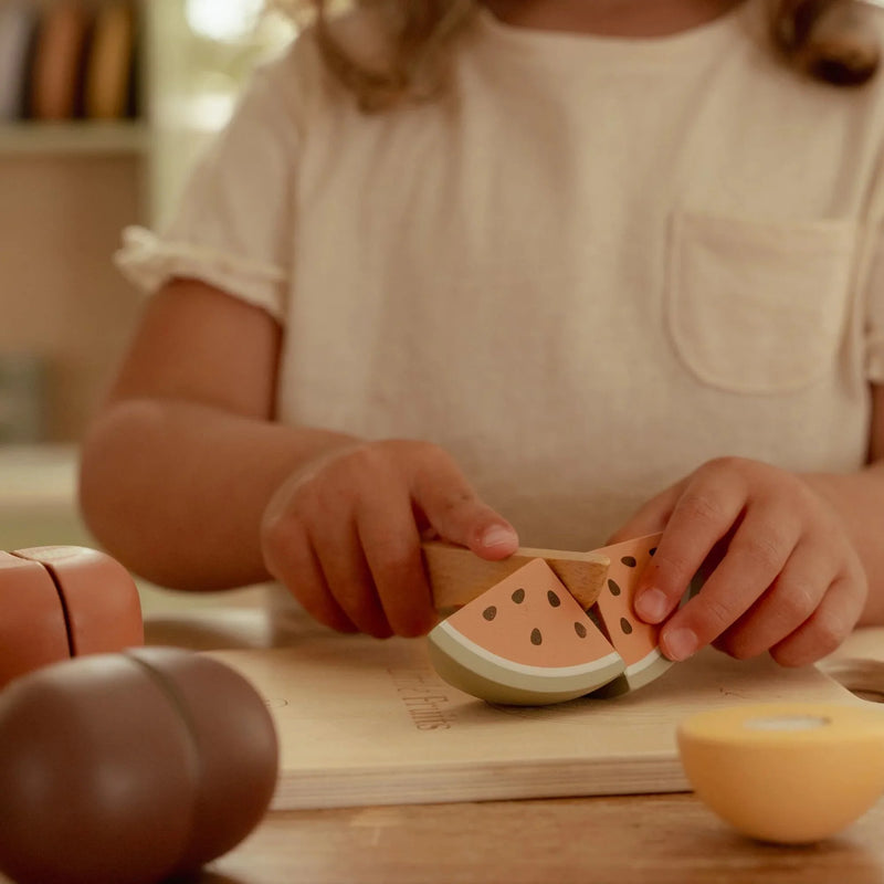 Little Dutch - Play Food, Cutting Fruit incl Board (New Version) - Swanky Boutique Malta 