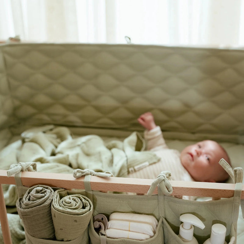 Little Dutch - Playpen Bumper Pure Sage, Green - Swanky Boutique Malta 