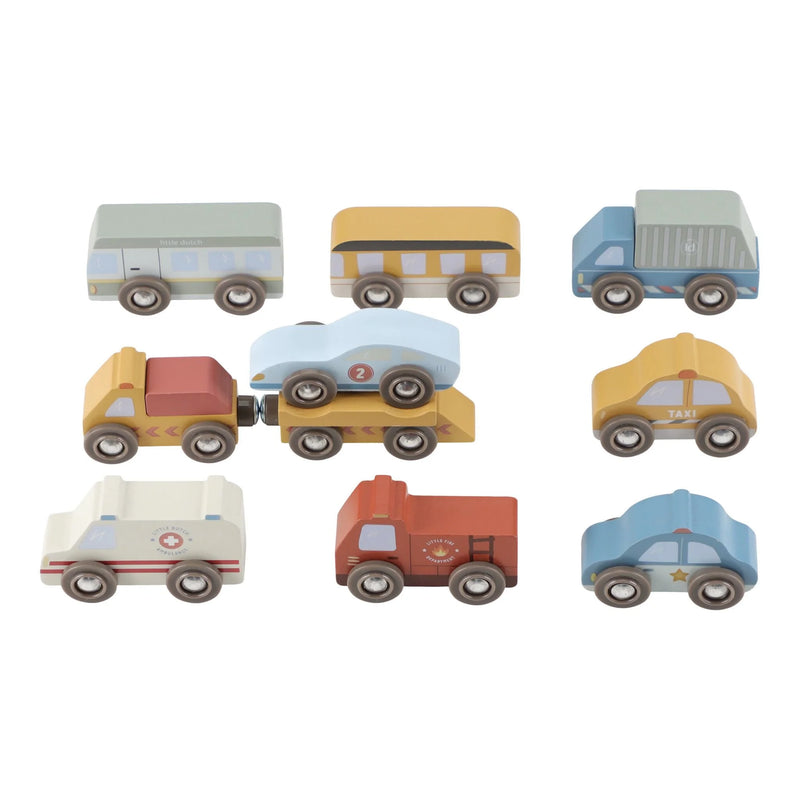 Little Dutch - Railway Train Extension (Little Dutch) - Vehicles Set of 9 (New Version) - Swanky Boutique Malta 