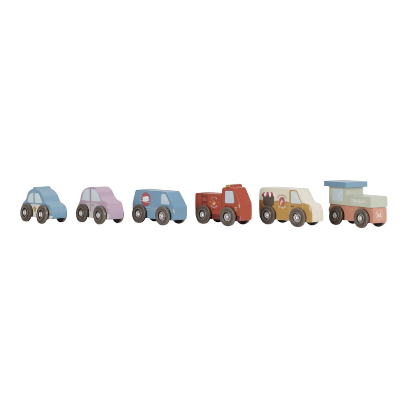 Little Dutch - Stacking Blocks, Cardboard with Cars - Swanky Boutique Malta 
