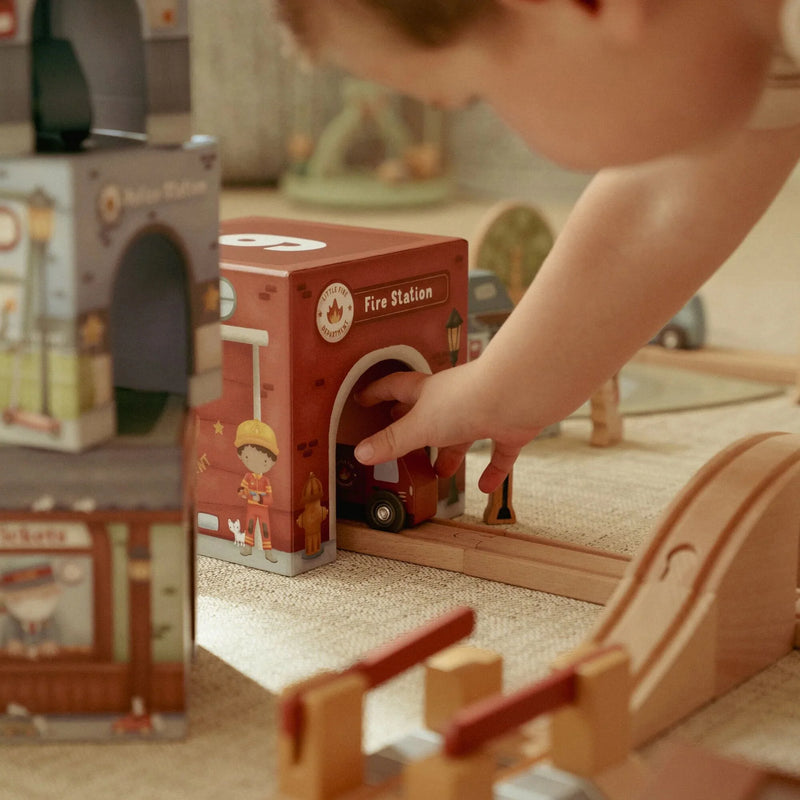 Little Dutch - Stacking Blocks, Cardboard with Cars - Swanky Boutique Malta 