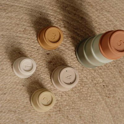 Little Dutch - Stacking Cups - Multicolored - Swanky Boutique Malta 