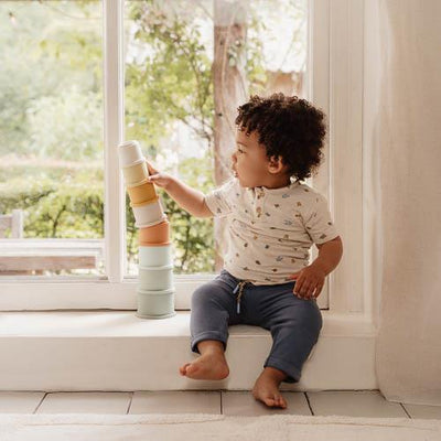 Little Dutch - Stacking Cups - Multicolored - Swanky Boutique Malta 