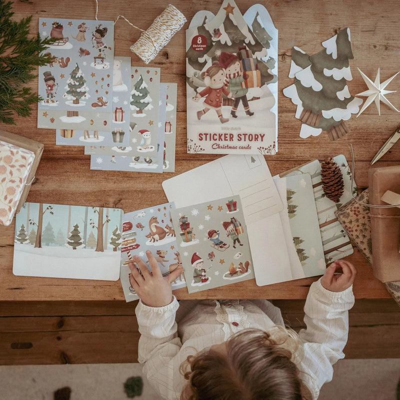 Little Dutch - Sticker Story Set (150+ Stickers + 8 Postcards) - Christmas - Swanky Boutique Malta 