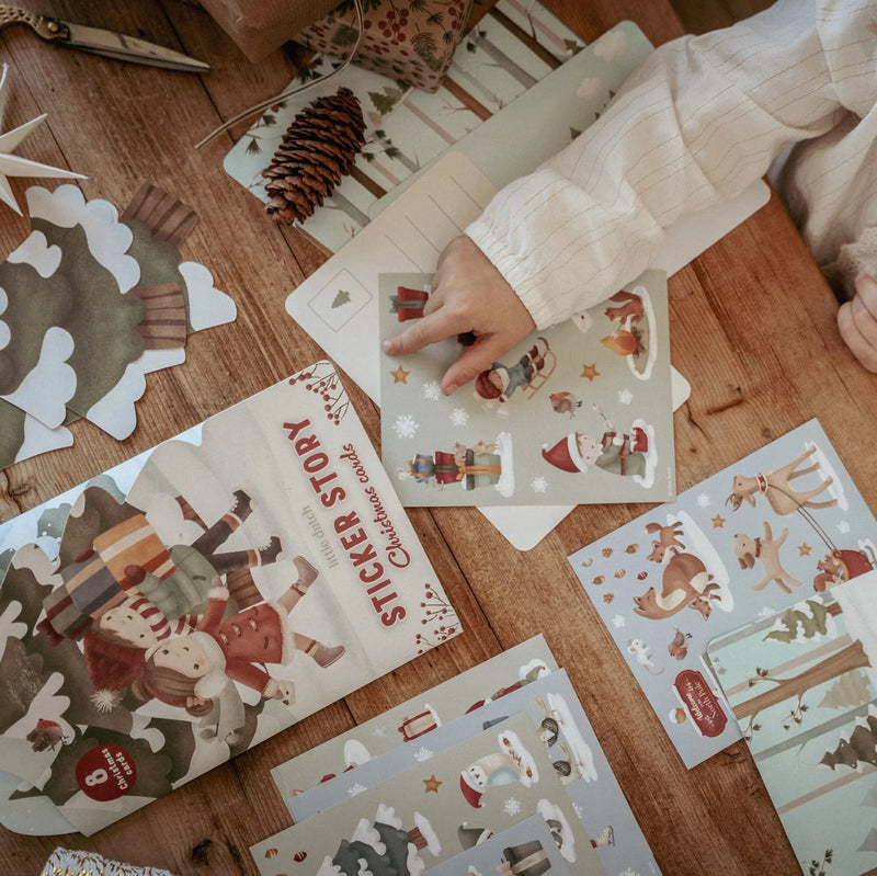 Little Dutch - Sticker Story Set (150+ Stickers + 8 Postcards) - Christmas - Swanky Boutique Malta 