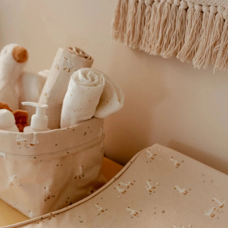 Little Dutch - Swaddle - Beige - Newborn Naturals - Little Goose (70cmx70cm) - Swanky Boutique Malta 