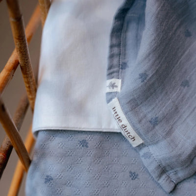 Little Dutch - Swaddle Muslin Denim Blue (120x120cm) - Swanky Boutique Malta