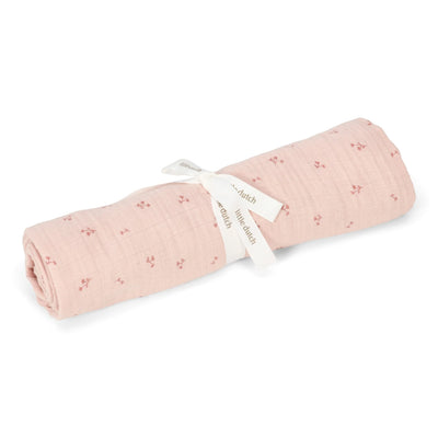 Little Dutch - Swaddle Muslin Pure Blossom Pink (120x120cm) - Swanky Boutique Malta 