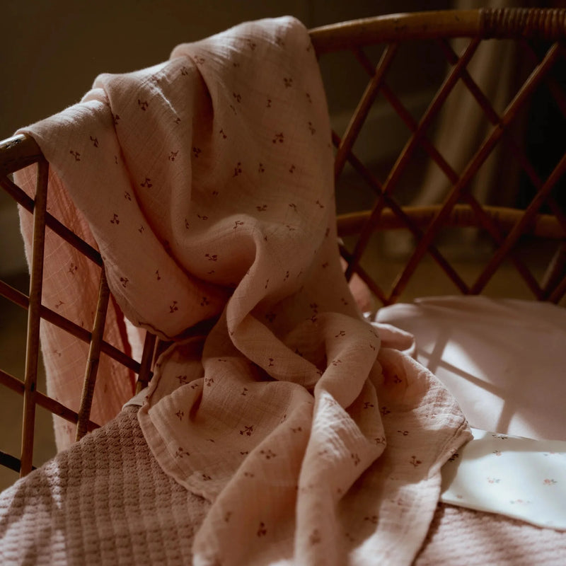 Little Dutch - Swaddle Muslin Pure Blossom Pink (120x120cm) - Swanky Boutique Malta 